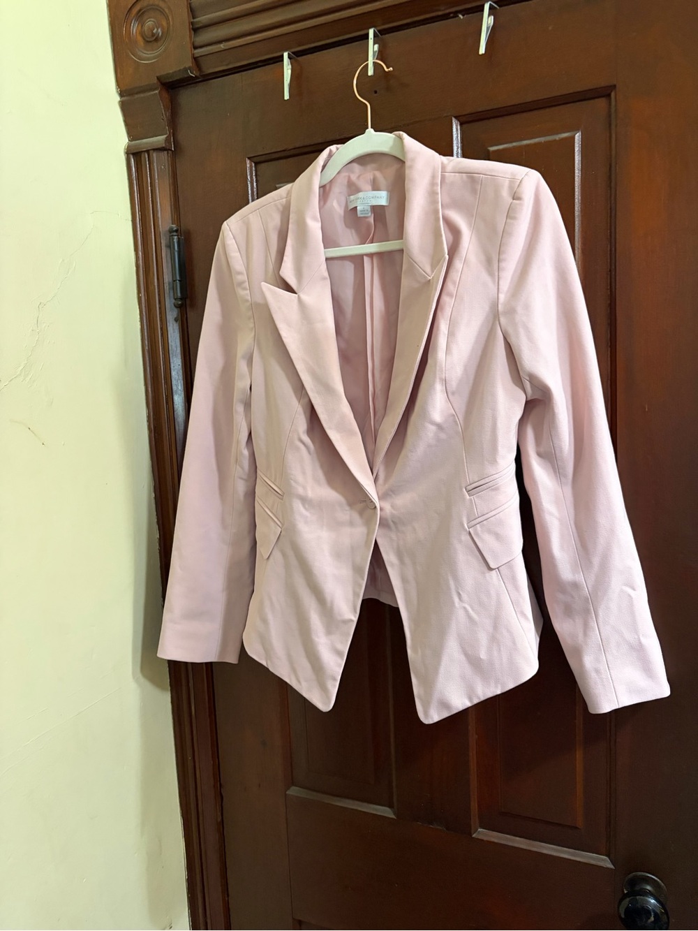 New York & Company Light Pink Tailored Blazer